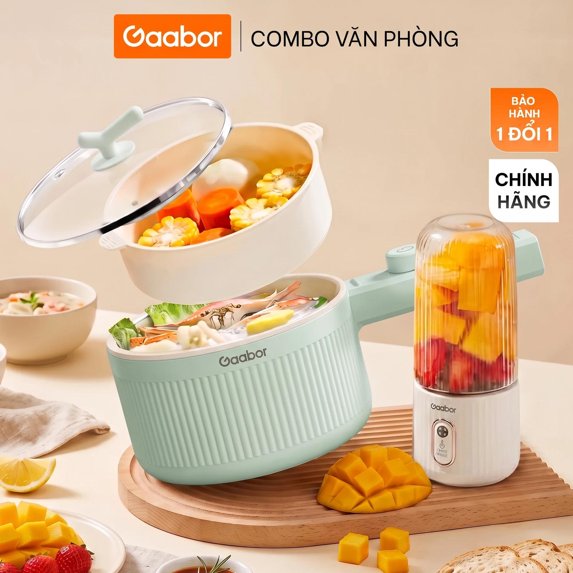 [Gaabor Combo 01] Máy xay sinh tố cầm tay Gaabor FP03T-WH01A Và Nồi điện đa năng 2L Gaabor EC-20M01A