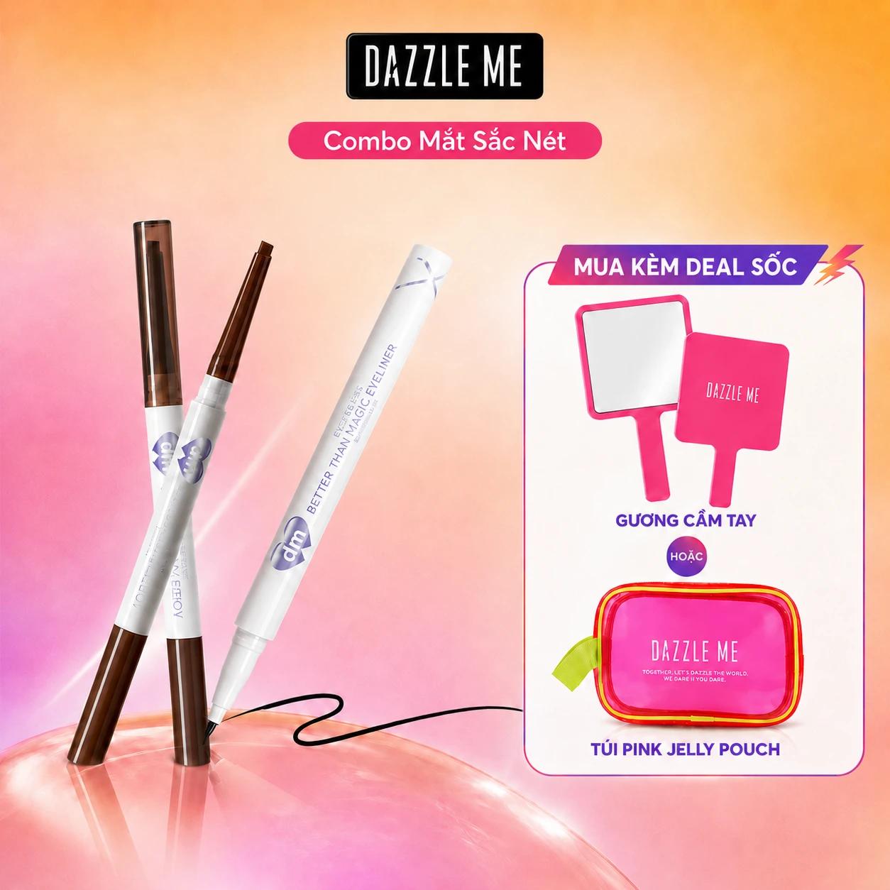 [Combo Mắt sắc nét] Chì kẻ lông mày Make Me Classy Eyebrow và Bút kẻ mắt nước siêu mảnh Barenbliss Better Than Magic Eyeliner